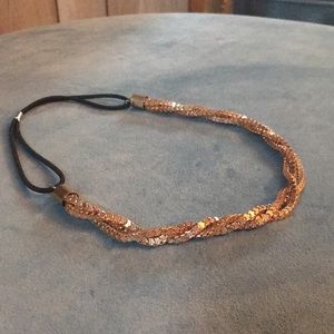 Gold twisted head band